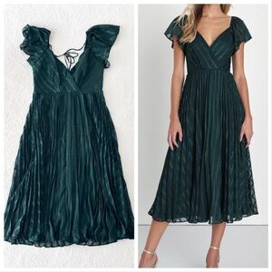 Elegant Teal Midi Dress